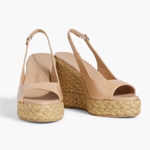 Stuart Weitzman Beige Wedge Sandals